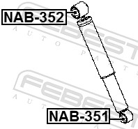 FEBEST NAB-352 - Втулка амортизатора
