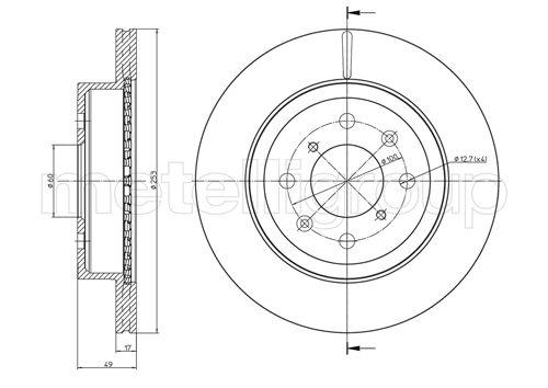 TRUSTING DF1086 - Тормозные диски