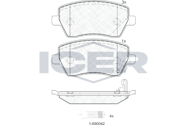 ICER 181748 - Тормозные колодки 