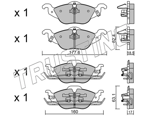 TRUSTING 266.0 - Тормозные колодки 