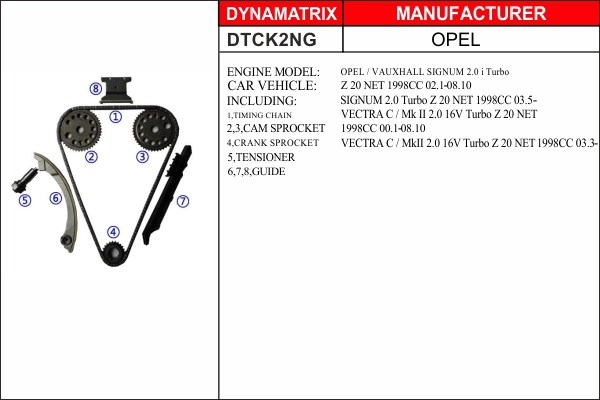 DYNAMATRIX DTCK2NG - Комплект цепи ГРМ