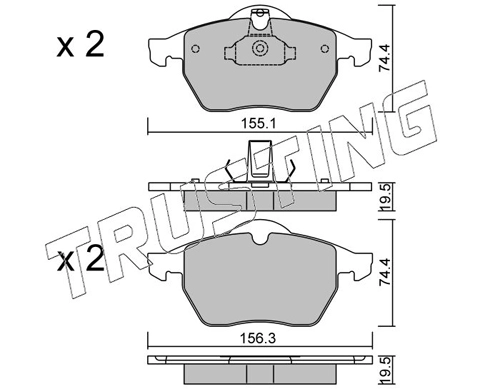 TRUSTING 120.0 - Тормозные колодки 
