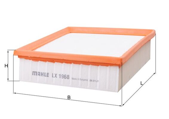 MAHLE LX 1968 - Воздушный фильтр