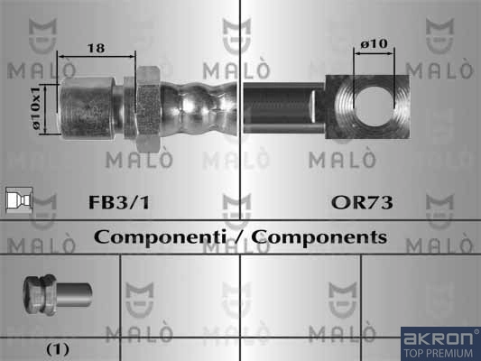 AKRON-MALÒ 80334 - Тормозные шланги