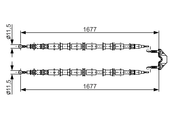 BOSCH 1 987 482 141 - Трос ручника