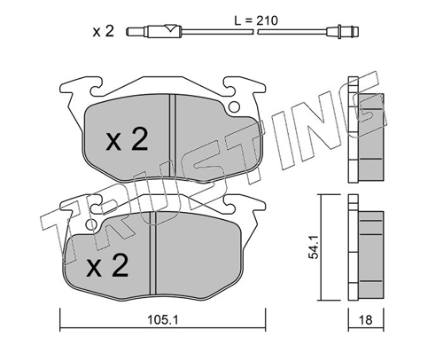 TRUSTING 039.0 - Тормозные колодки 