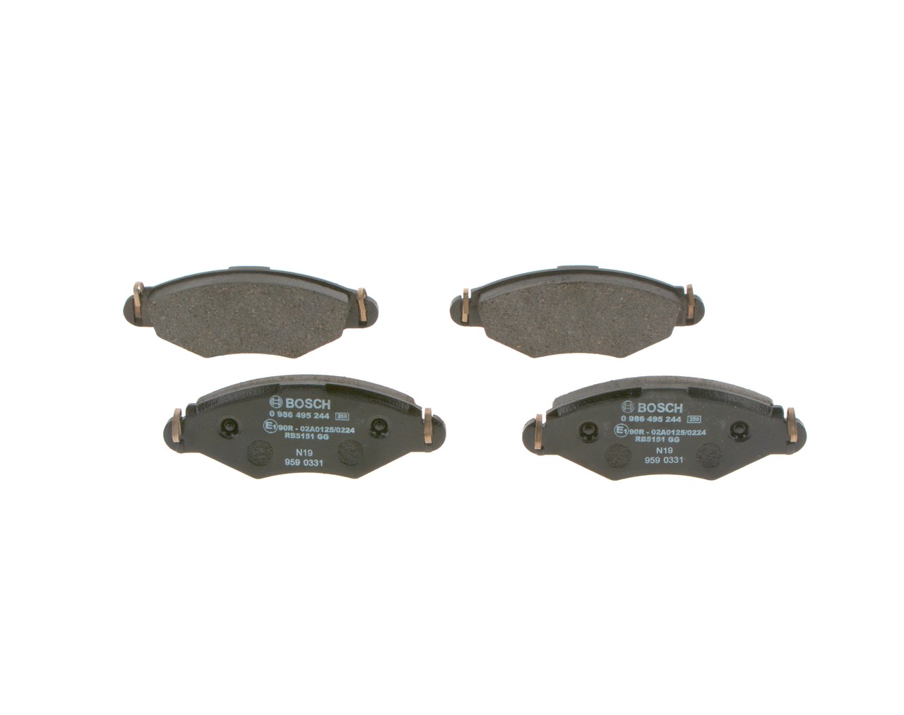 BOSCH 0 986 495 244 - Тормозные колодки 