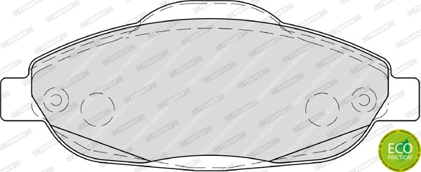 FERODO FDB4003 - Комплект тормозных колодок, дисковый тормоз PREMIER ECO FRICTION