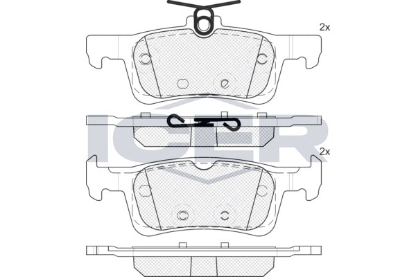 ICER 182174 - Тормозные колодки 