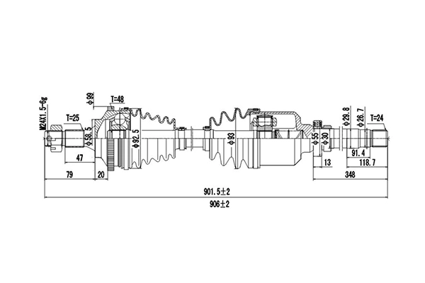Приводной вал (полуось)