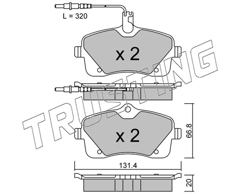 TRUSTING 870.0 - Тормозные колодки 