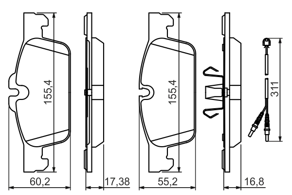BOSCH 0 986 494 527 - Тормозные колодки 