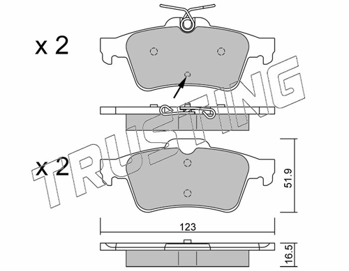 TRUSTING 346.2 - Тормозные колодки 