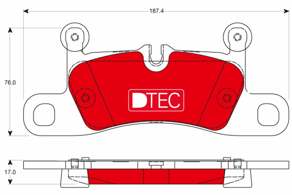 TRW GDB1875DTE - Комплект тормозных колодок, дисковый тормоз DTEC COTEC