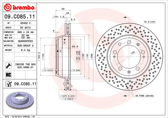 Тормозной диск PRIME LINE - UV Coated