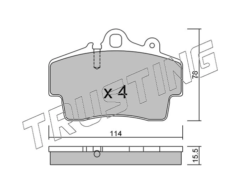 TRUSTING 908.0 - Тормозные колодки 