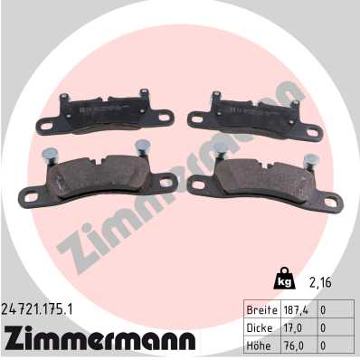ZIMMERMANN 24721.175.1 - Тормозные колодки 