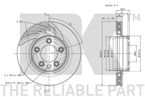 NK 2047104 - Тормозные диски