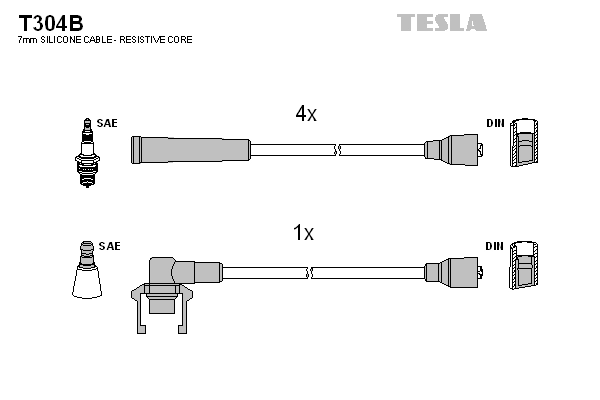 TESLA T304B - Высоковольтные провода