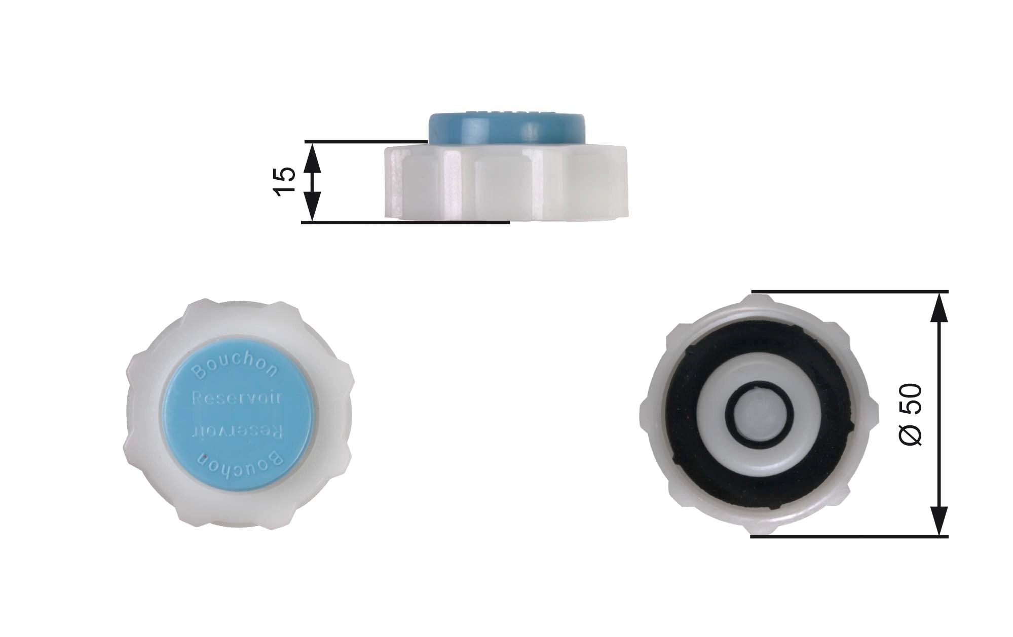 GATES RC221 - Крышка радиатора (расширительного бачка)