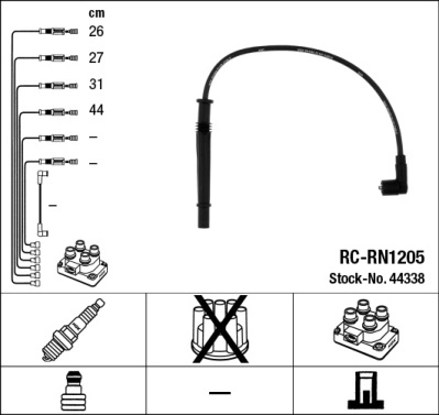 NGK 44338 - Высоковольтные провода