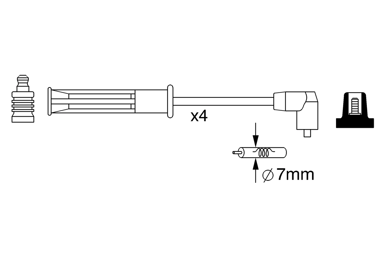 BOSCH 0 986 357 253 - Высоковольтные провода