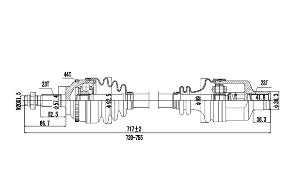 Приводной вал (полуось)