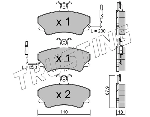 TRUSTING 071.0 - Тормозные колодки 