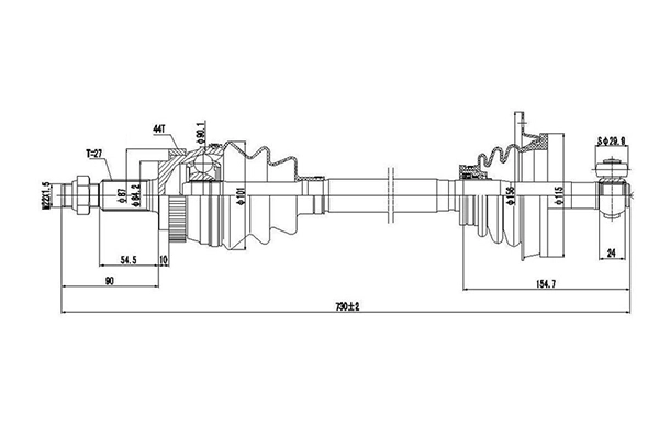 Приводной вал (полуось)
