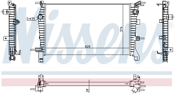 NISSENS 637632 - Радиатор охлаждения