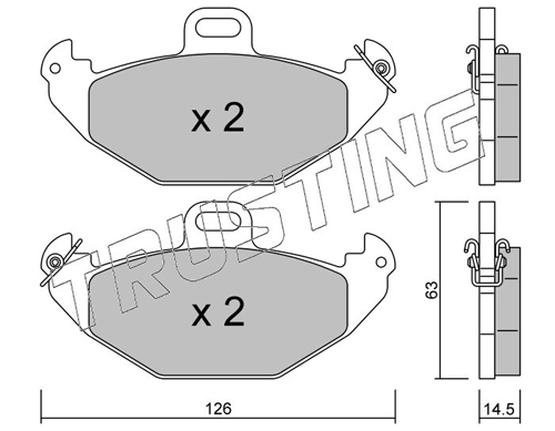 TRUSTING 650.0 - Тормозные колодки 