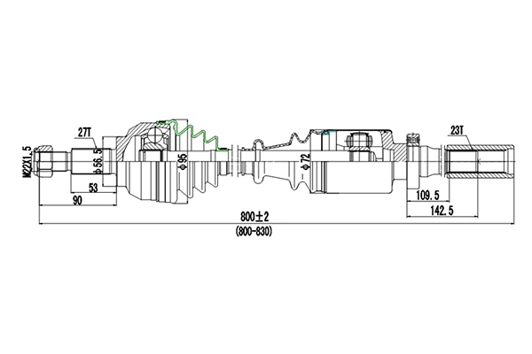 Приводной вал (полуось)