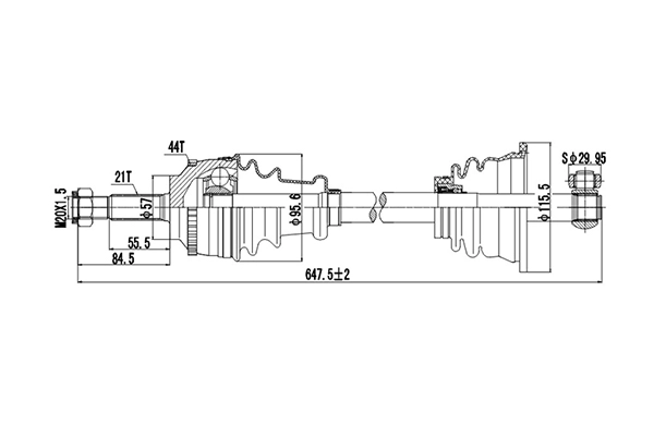 Приводной вал (полуось)