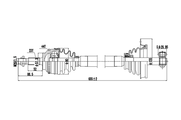 Приводной вал (полуось)