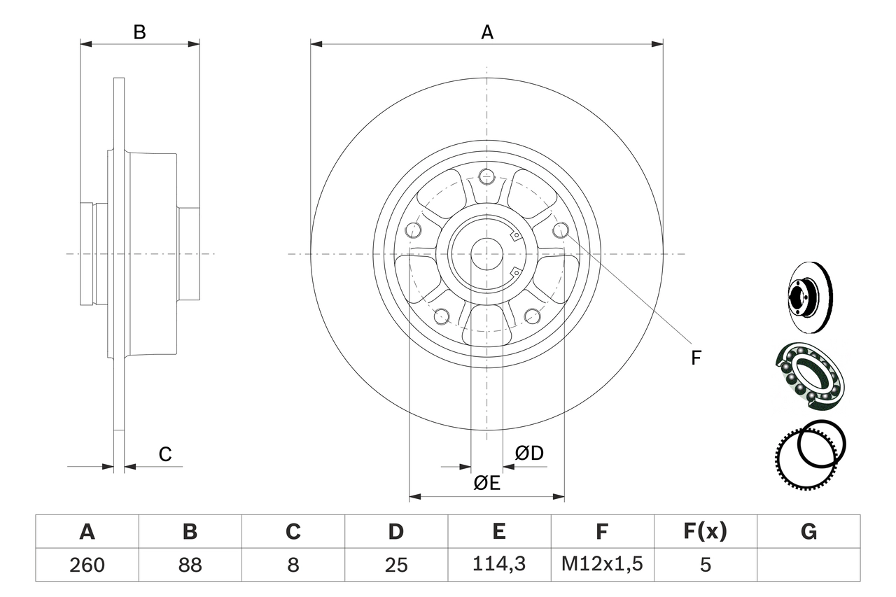 BOSCH 0 986 479 575 - Тормозные диски