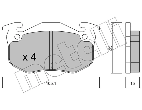 METELLI 22-0036-5 - Тормозные колодки 