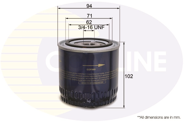 COMLINE EOF065 - Масляный фильтр
