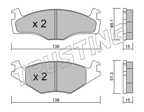TRUSTING 047.0 - Тормозные колодки 