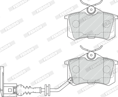 FERODO FDB1645 - Комплект тормозных колодок, дисковый тормоз PREMIER ECO FRICTION