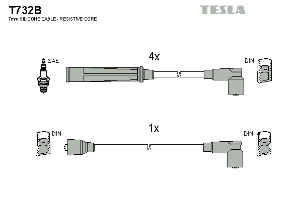 TESLA T732B - Высоковольтные провода