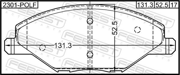 FEBEST 2301-POLF - Тормозные колодки 
