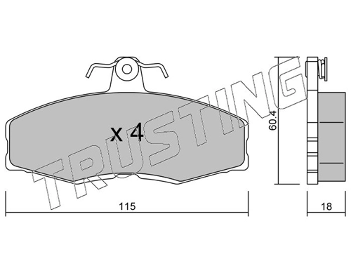 TRUSTING 041.0 - Тормозные колодки 