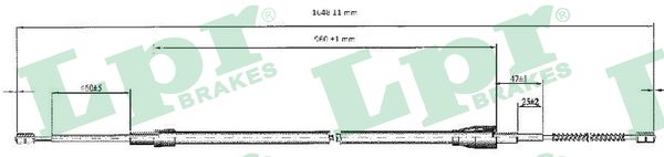 LPR C0812B - Трос ручника