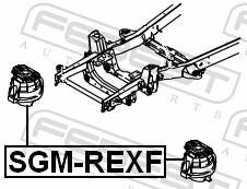 FEBEST SGM-REXF - Подушка двигателя
