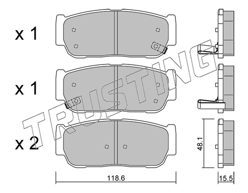 TRUSTING 743.0 - Тормозные колодки 