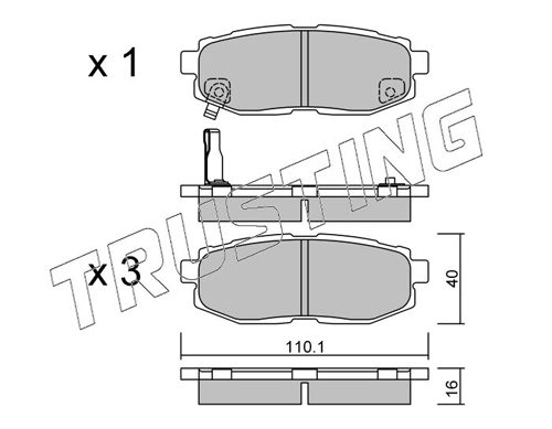 TRUSTING 892.0 - Тормозные колодки 
