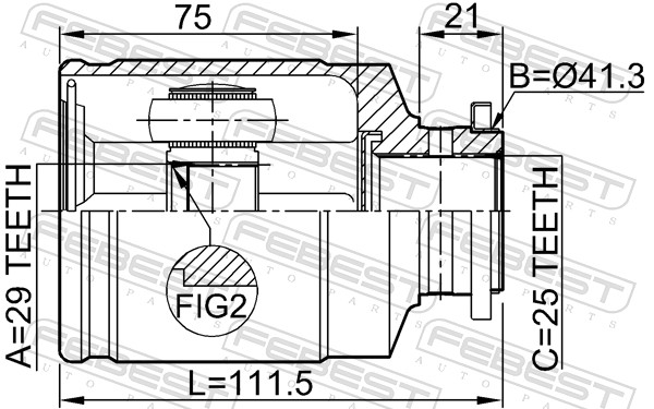 FEBEST 0811-1002 - ШРУС