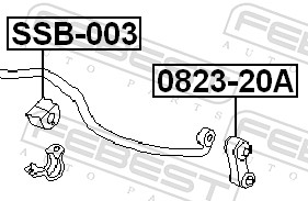 FEBEST SSB-003 - Втулки стабилизатора