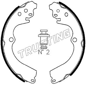 TRUSTING 110.332 - Барабанные колодки