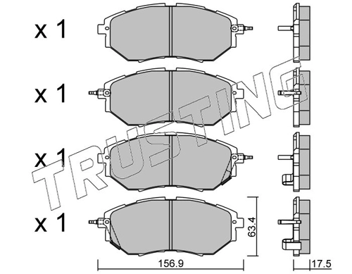 TRUSTING 779.0 - Тормозные колодки 